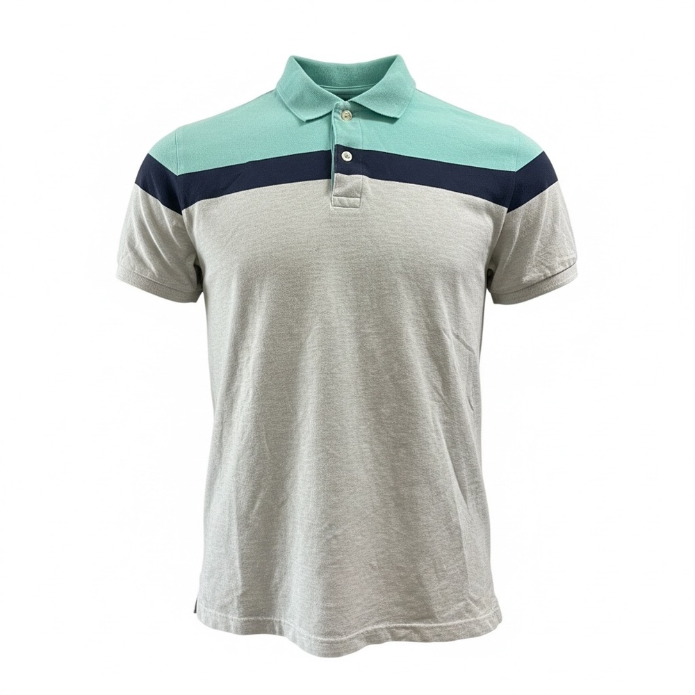 🧶🧵Men's Medium “American Eagle”  Stripe Polo Shirt ((LIKE NEW))🧵🧶